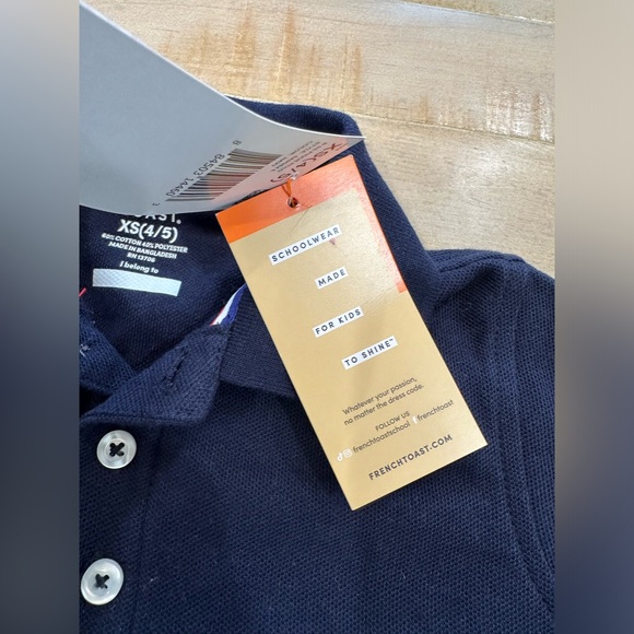 2 boys school uniform polo short sleeve shirts white navy Nautica French toast - Picture 13 of 14